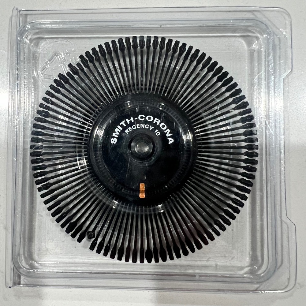 Smith-Corona Regency 10 Typewriter Daisy Wheel Print Element Black Plastic Case